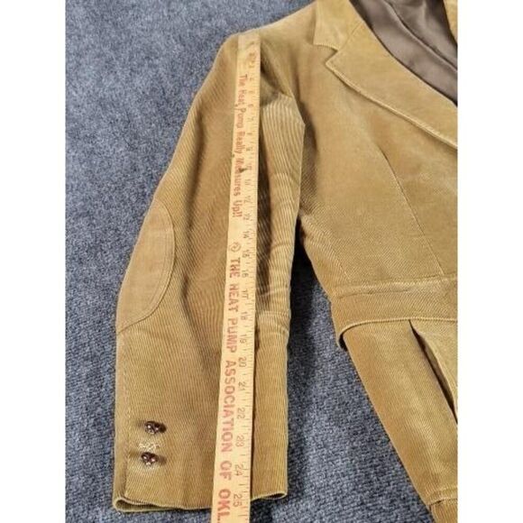 Vintage Mervyns Cambridge Classics Corduroy Blazer Men Sz 42L Tan Patch Workwear - Picture 4 of 12